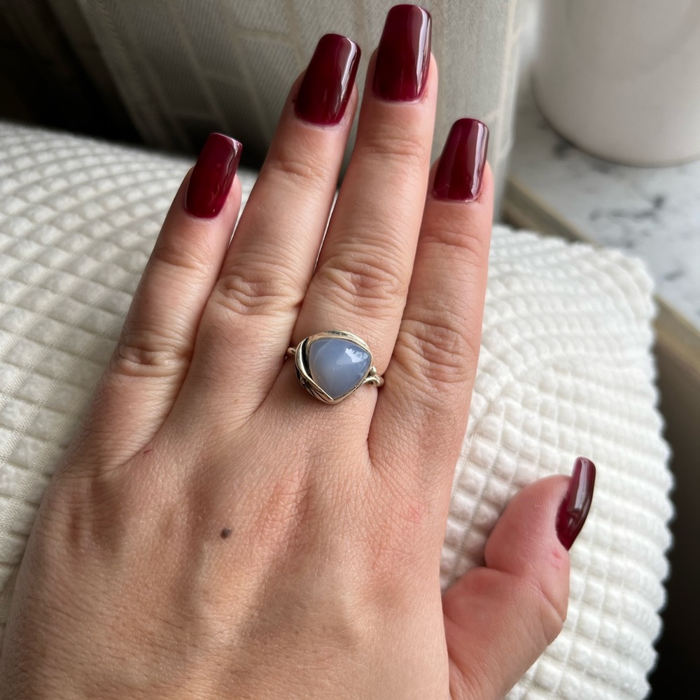 Size 8 moonstone sterling silver ring